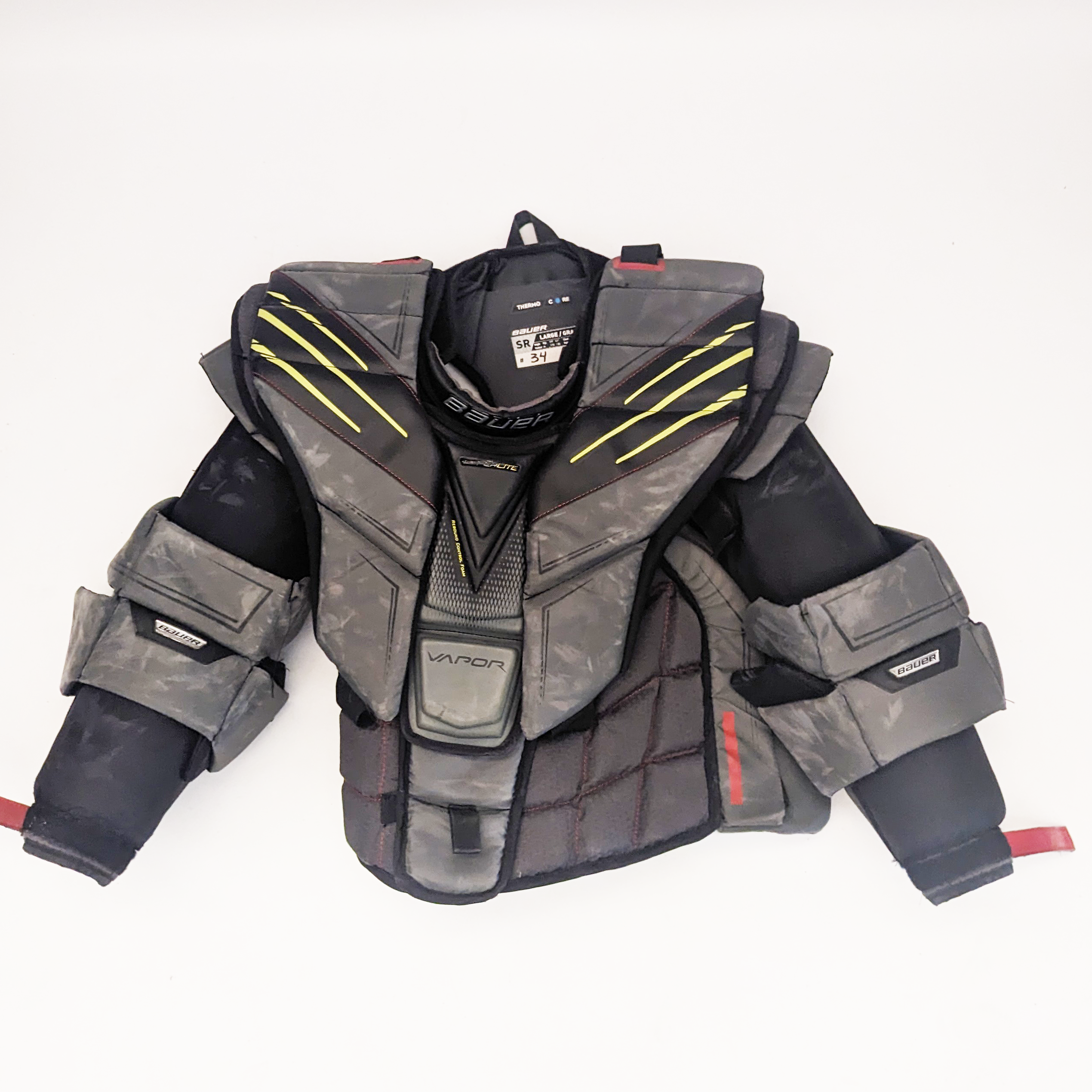 Bauer Vapor Hyperlite - Plastron de gardien de but Pro Stock d'occasion (gris)